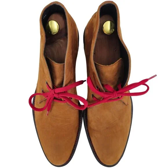 Donald J. Pliner Italy Brown Suede Chukka Boots Mens size 8.5 Dress Casual Shoes - Picture 8 of 11